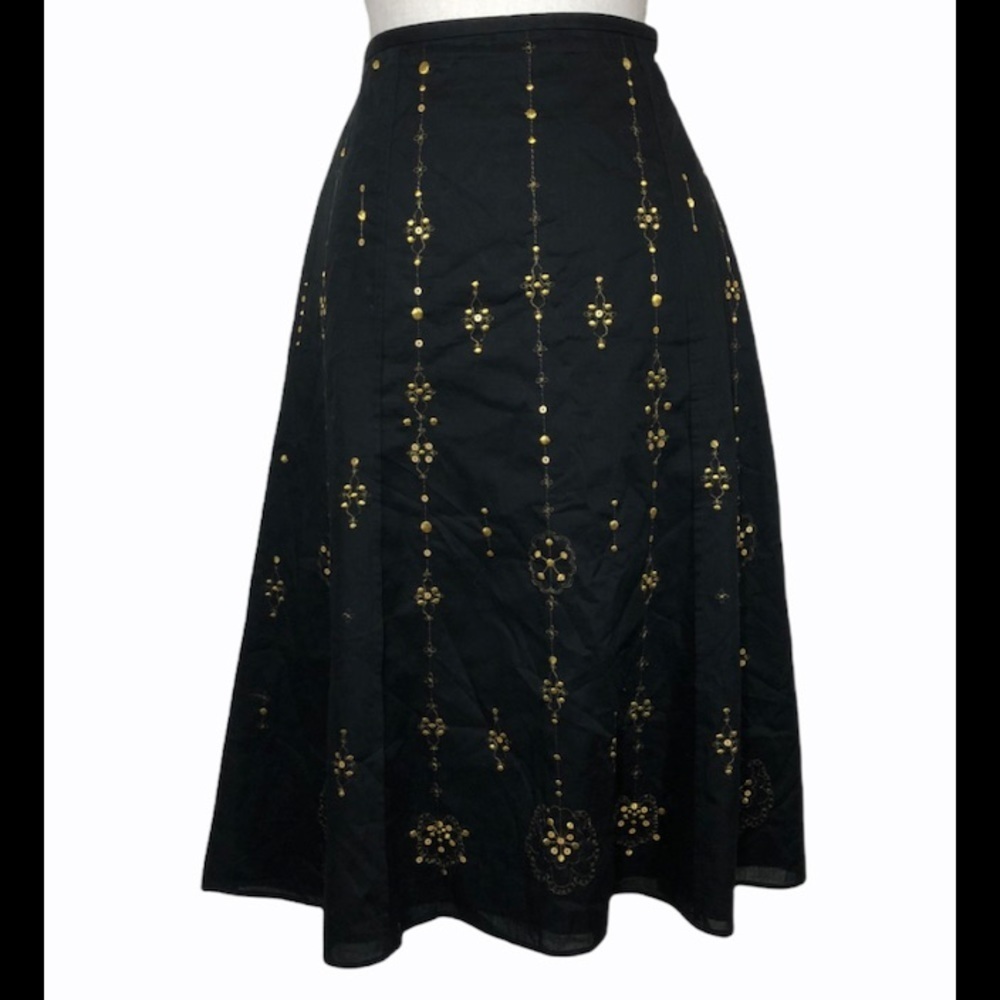 Ann Taylor boho sequin a-line skirt Size 8